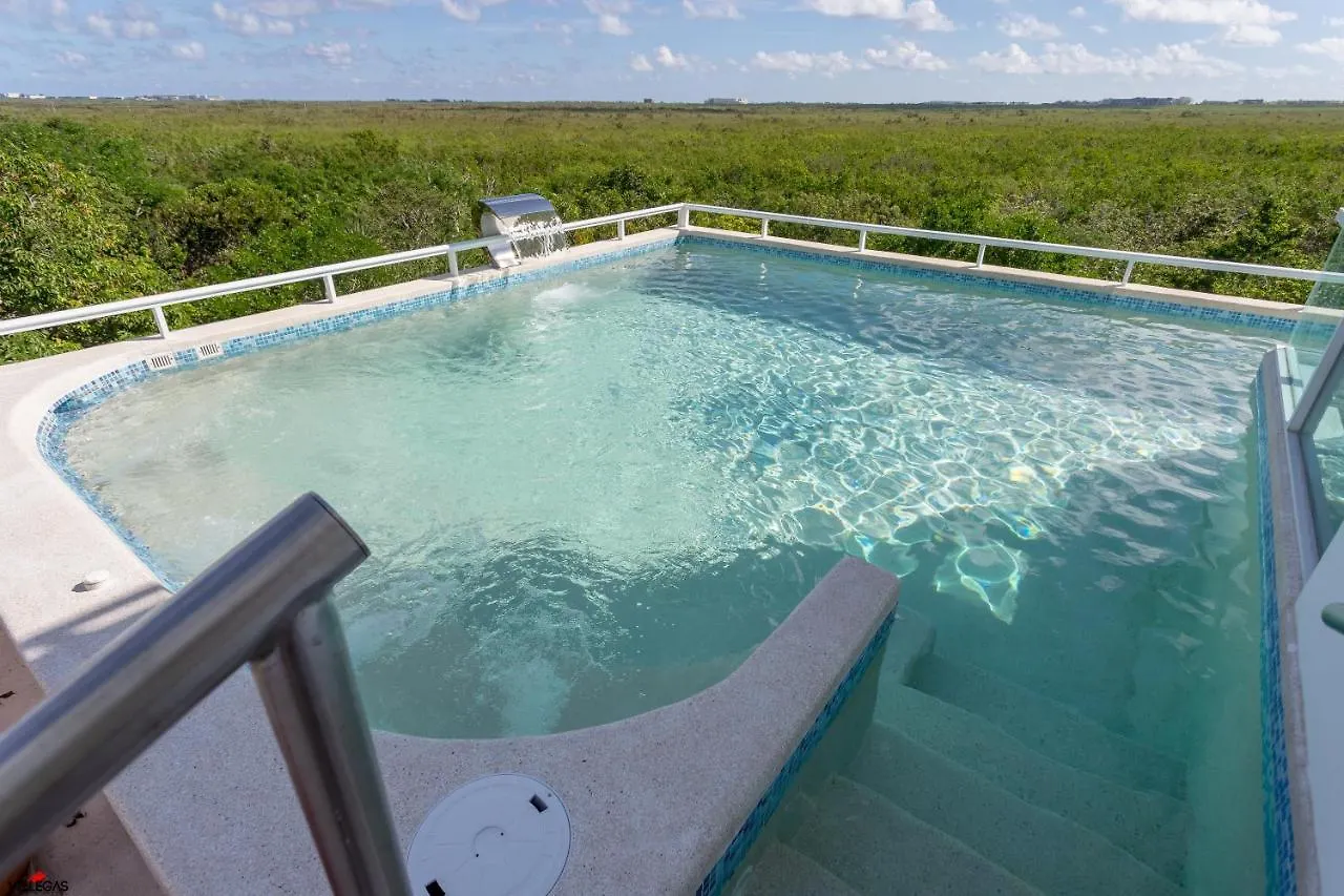 Home In Puerto Morelos 5Bd 7Br Roof Toop Pool Mexico