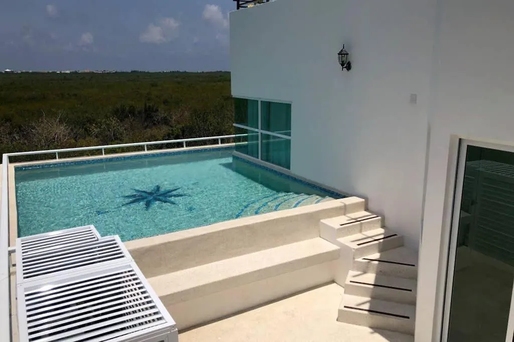Home In Puerto Morelos 5Bd 7Br Roof Toop Pool Mexico