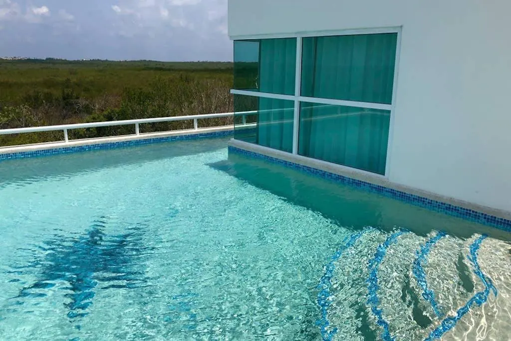 Home In Puerto Morelos 5Bd 7Br Roof Toop Pool Holiday home